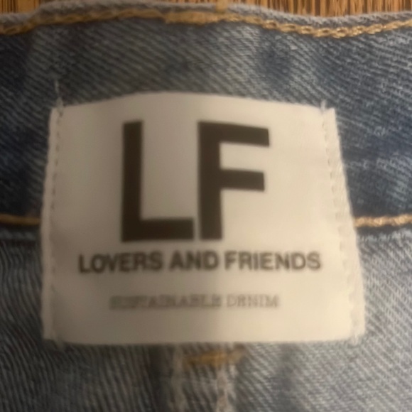 LF Lovers And Friends Jack High Rise Cut Off Zip Closure Distressed Ripped Sz 24 - Picture 4 of 6